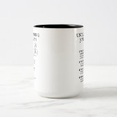 Journalisten begrijpen tweekleurige koffiemok (Center)