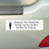 Journalisten melden geen nieuws meer bumpersticker (Op auto)