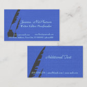 Journalisten stijlvolle schrijver visitekaartje (Voorkant / Achterkant)