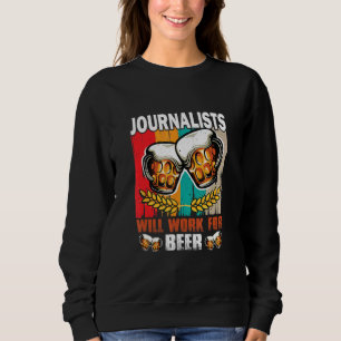 Journalisten zullen voor Bier Journalist werken Trui