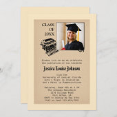 journalistiek Afstuderen Fotouitnodiging Kaart (Voorkant / Achterkant)