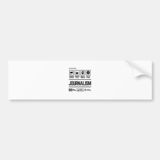 journalistiek bumpersticker (Voorkant)