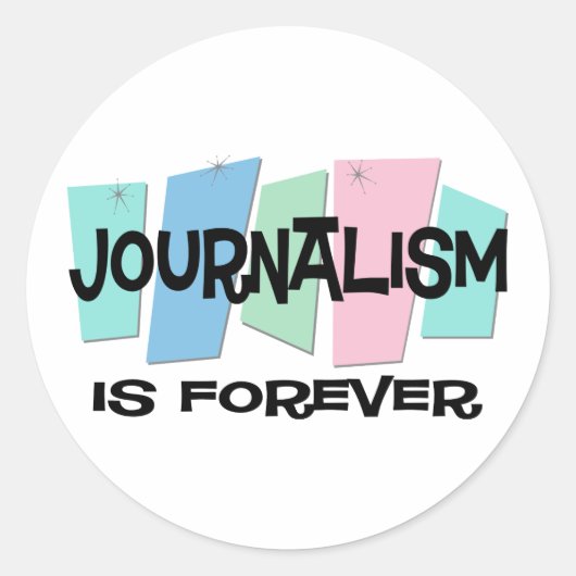 Journalistiek is altijd ronde sticker (Voorkant)