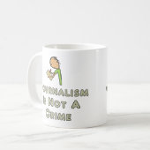 Journalistiek is geen misdaad koffiemok (Voorkant links)