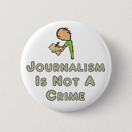 Journalistiek is geen misdaad ronde button 5,7 cm