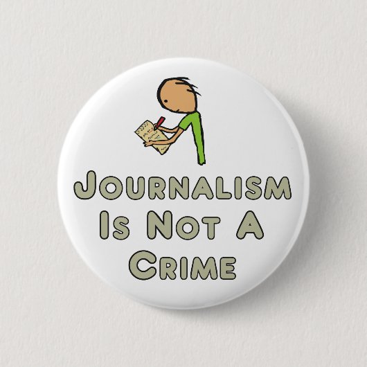 Journalistiek is geen misdaad ronde button 5,7 cm (Voorkant)