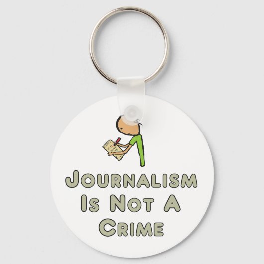 Journalistiek is geen misdaad sleutelhanger (Voorkant)