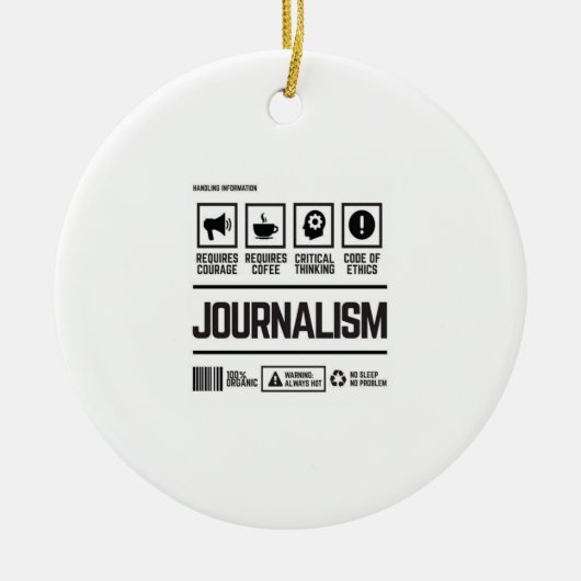 journalistiek keramisch ornament (Voorkant)