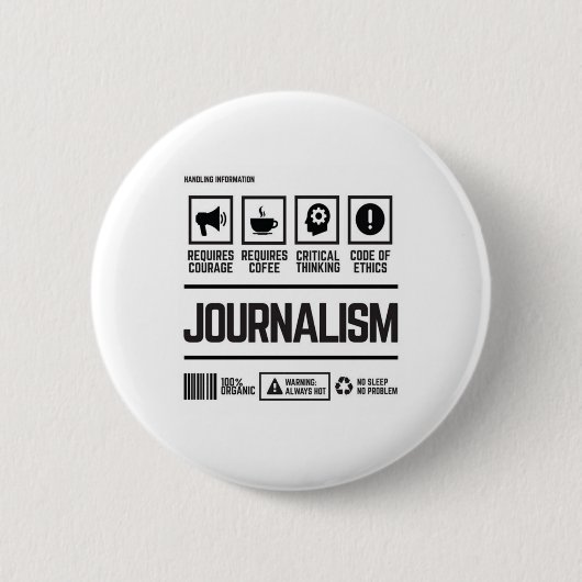 journalistiek ronde button 5,7 cm (Voorkant)
