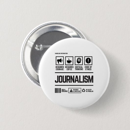 journalistiek ronde button 5,7 cm (Voorkant /achterkant)