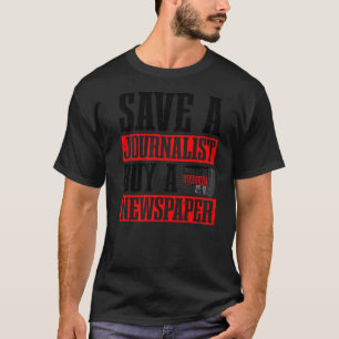 Journalistiek voor vrouwen Krantenjournaliste T-shirt