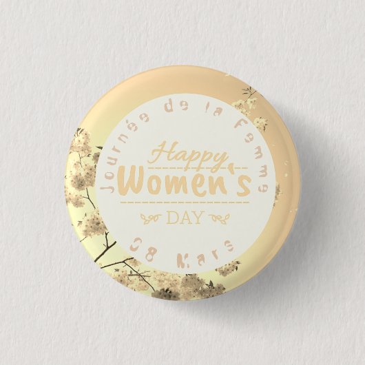 Journée de la Femme Badge rond Ronde Button 3,2 Cm (Voorkant)