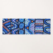 Journey Blue Aboriginal Art Yoga Mat (Voorkant (horizontaal))
