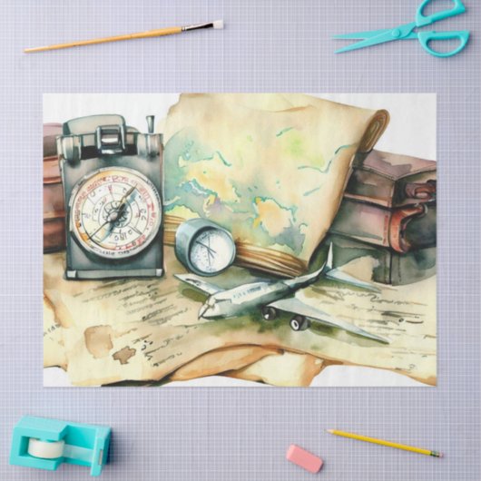 "Journey-geïnspireerd: avontuur wacht" Tissuepapier (Craft)