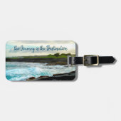 Journey is de bestemming Hawaï Black Sand Beach Bagagelabel (Voorkant horizontaal)