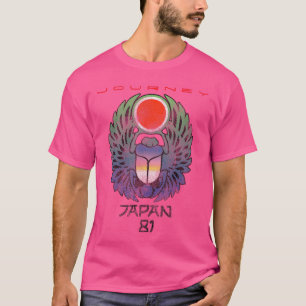 Journey Japan 1981 Scarab Beetle Muziek familie re T-shirt