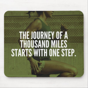 Journey of a Thousand Miles - Workout Inspiratie Muismat