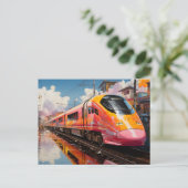 Journey of Steel: boeiende trein-geïnspireerd Briefkaart (Staand voorkant)