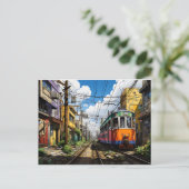 Journey of Steel: boeiende trein-geïnspireerd Briefkaart (Staand voorkant)