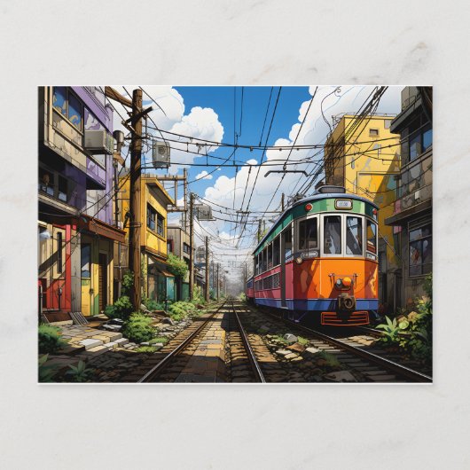 Journey of Steel: boeiende trein-geïnspireerd Briefkaart (Voorkant)