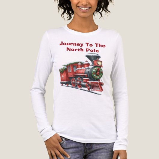  Journey to the North Pole Long Sleeve Tri-Blend Shirt (Voorkant volledig)