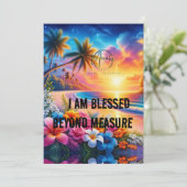 Journey with Grace: I Am Blessed Travel Backpack" Kaart (Staand voorkant)