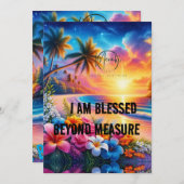 Journey with Grace: I Am Blessed Travel Backpack" Kaart (Voorkant / Achterkant)