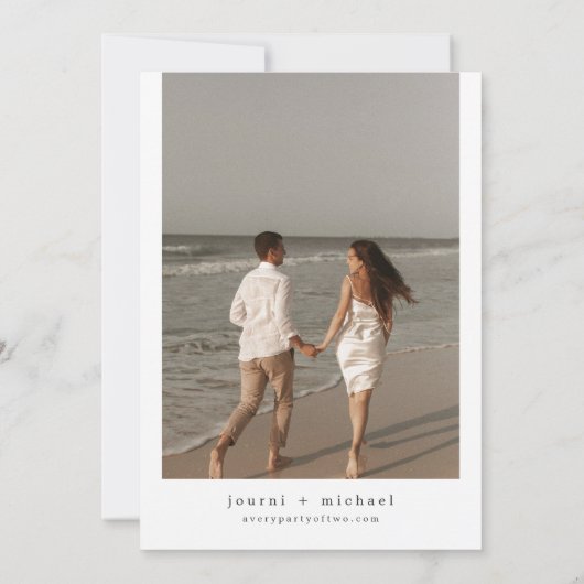 JOURNI Florida Map Beach Destination Save the Date Kaart (Achterkant)