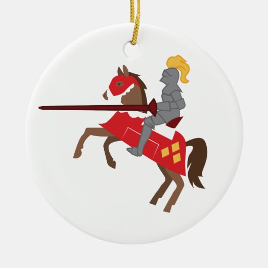 Joust Knight Keramisch Ornament (Voorkant)