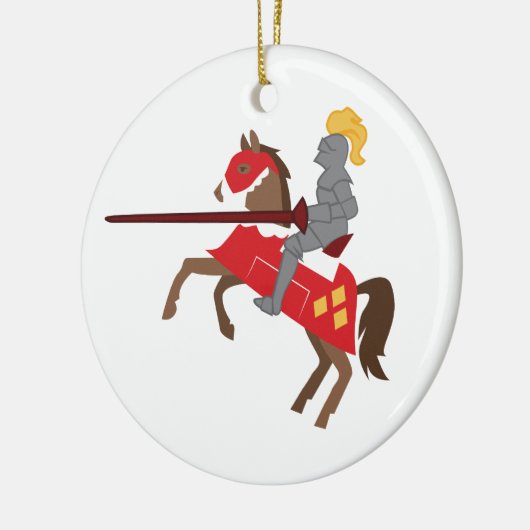 Joust Knight Keramisch Ornament (Links)
