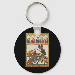 Jousting Knachten op een toernooi Sleutelhanger