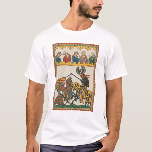Jousting Knachten op een toernooi T-shirt (Voorkant)