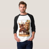 Jousting Knachten T-Shirt (Voorkant volledig)