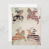 Jousting Knachten uit het boek van Sir Thomas Holm Briefkaart (Voorkant / Achterkant)