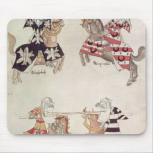 Jousting Knachten uit het boek van Sir Thomas Holm Muismat