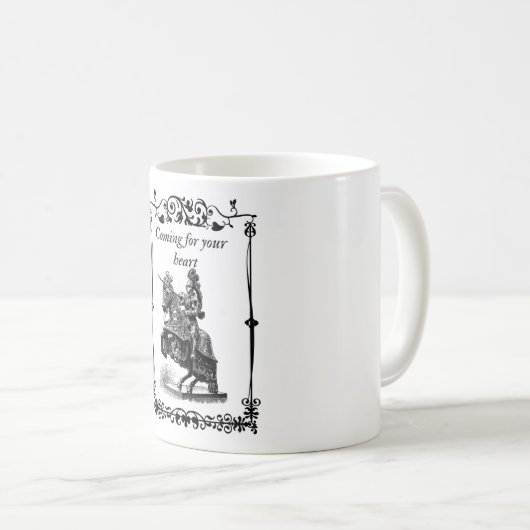 Jousting Knight komt voor je hart Mok (Voorkant rechts)