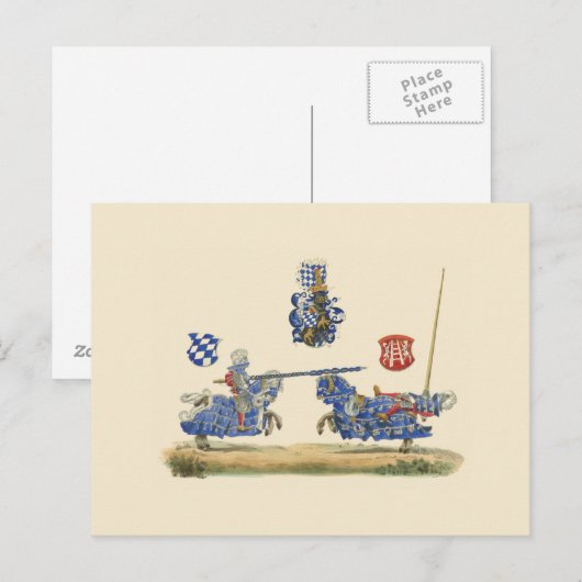 Jousting Knight - Medieval Theme Briefkaart (Voorkant / Achterkant)