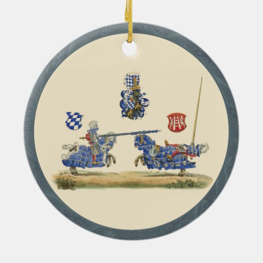 Jousting Knight - Medieval Theme Keramisch Ornament (Achterkant)