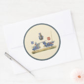 Jousting Knight - Medieval Theme Ronde Sticker (Envelop)