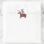 Jousting Knight Vierkante Sticker (Tas)