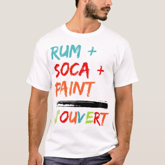 Jouvert Kostuum Trinidad Carnaval Rum Soca Paintin T-shirt (Voorkant)