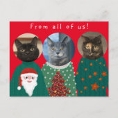 Jouw 3 katten in Ugly KerstSweaters Briefkaart (Voorkant)