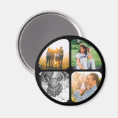 Jouw 4 Foto's Fridge Magnet (Voorkant / Achterkant)