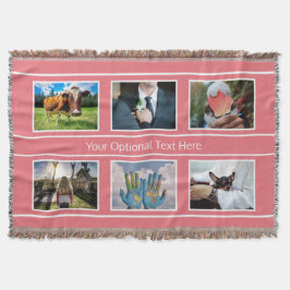 JOUW 6 FOTO'S & TEKST dekbed Deken