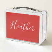 Jouw aangepaste witte script op rood (Achterkant)