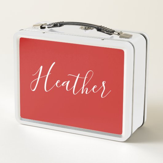 Jouw aangepaste witte script op rood (Achterkant)