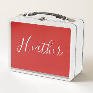 Jouw aangepaste witte script op rood
