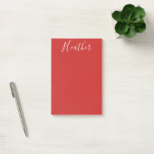 Jouw aangepaste witte script op rood post-it® notes (Kantoor)