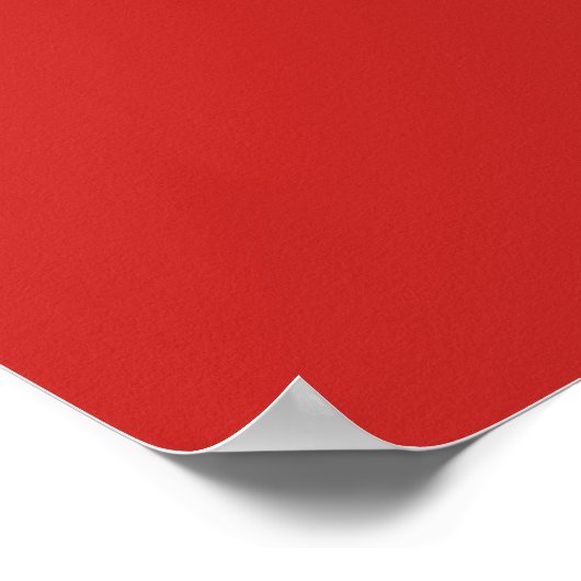 Jouw aangepaste witte script op rood poster (Hoek)