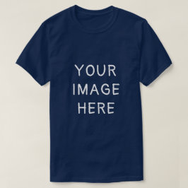Jouw afbeelding hier – Aangepaste foto Navy T-shirt